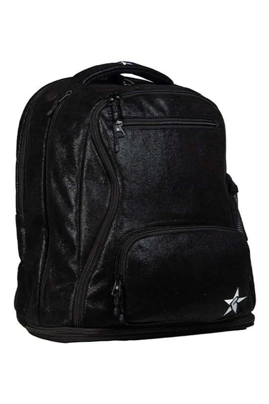 Mochila Cheer Faux Suede - Cierre Negro