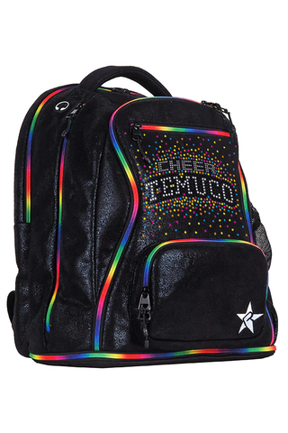 Mochila Cheer Temuco - Faux Suede Rainbow