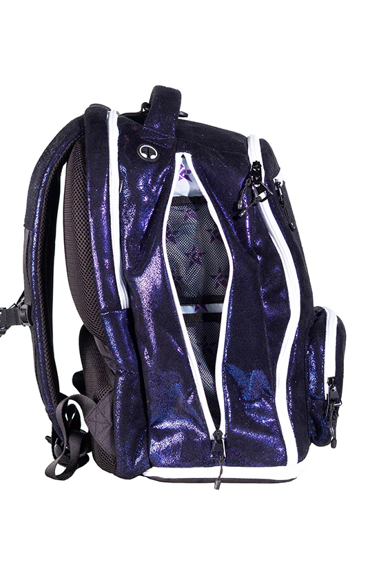 Mochila Cheer Faux Suede Midnight - Cierre Blanco