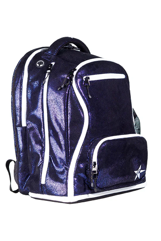 Mochila Cheer Faux Suede Midnight - Cierre Blanco