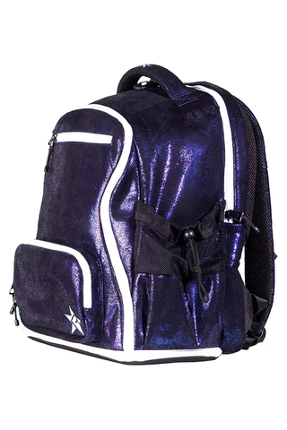 Mochila Cheer Faux Suede Midnight - Cierre Blanco