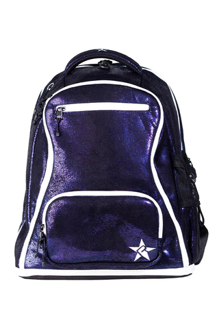 Mochila Cheer Faux Suede Midnight - Cierre Blanco